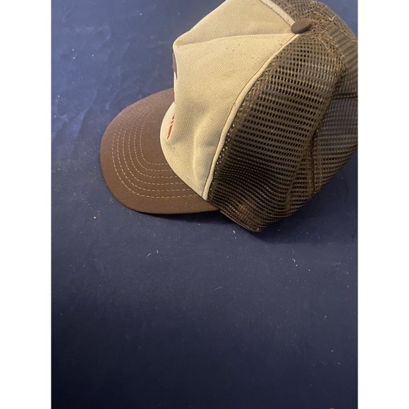 Vintage Allegheny Commuter Hat Cap Tan/Brown Trucker Snapback - Picture 3 of 6
